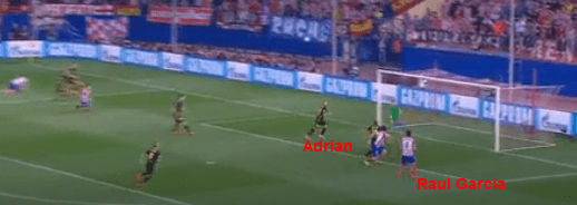 Aerial duels with Jordi Alba.