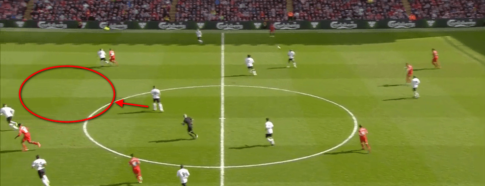 Liverpool unable to utilize space in behind the defence