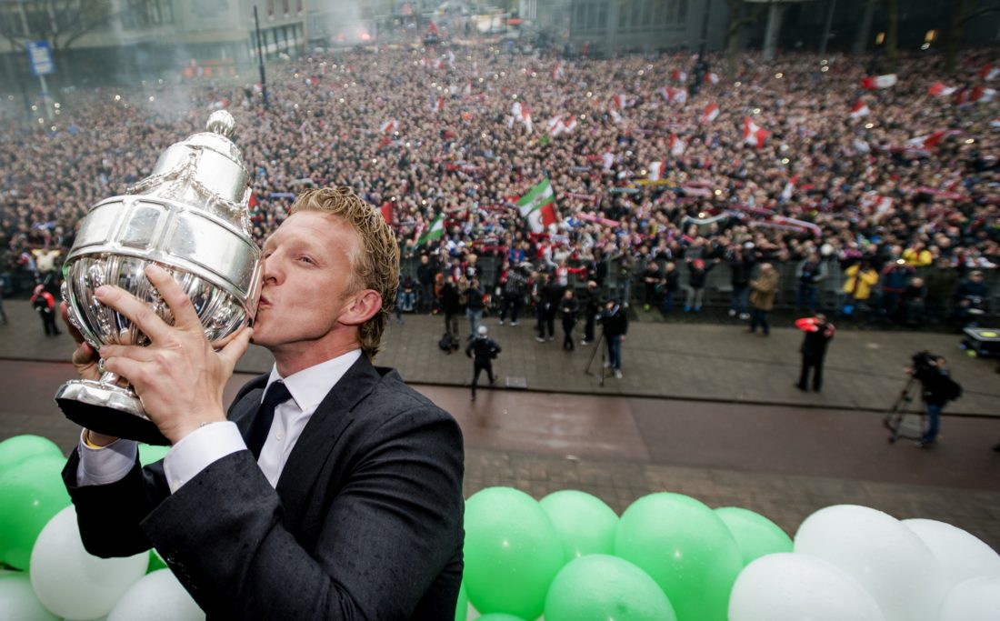 Dirk Kuyt led Feyenoord to the KNVB Cup last season, ending the club's trophy drought. ROBIN VAN LONKHUIJSEN / AFP / Getty Images