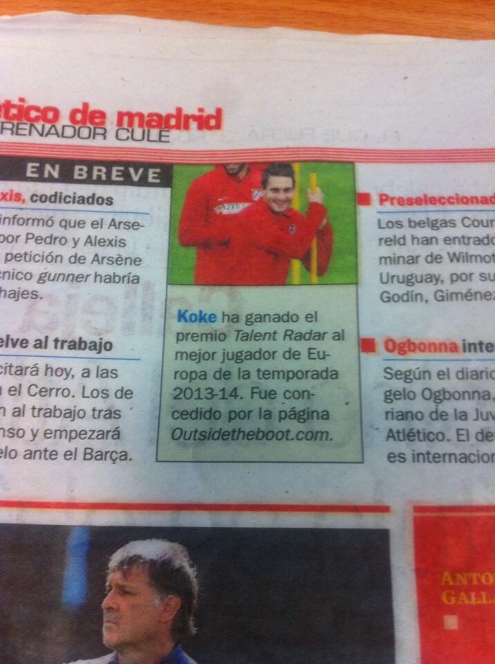 Talent Radar Awards Spanish Newspaper