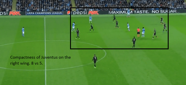 Compact while defending with 4-5-1