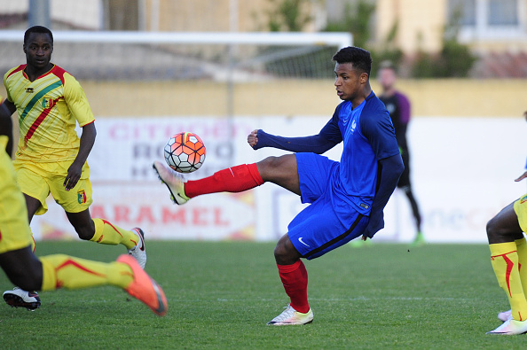 France's Lys Mousset controls the ball during the Under 21 international football match betwen France and Mali at the Perruc stadium in Hyeres, southern France on May 24, 2016, as part of the Toulon Hopefuls' Tournament. FRANCK PENNANT/AFP/Getty Images