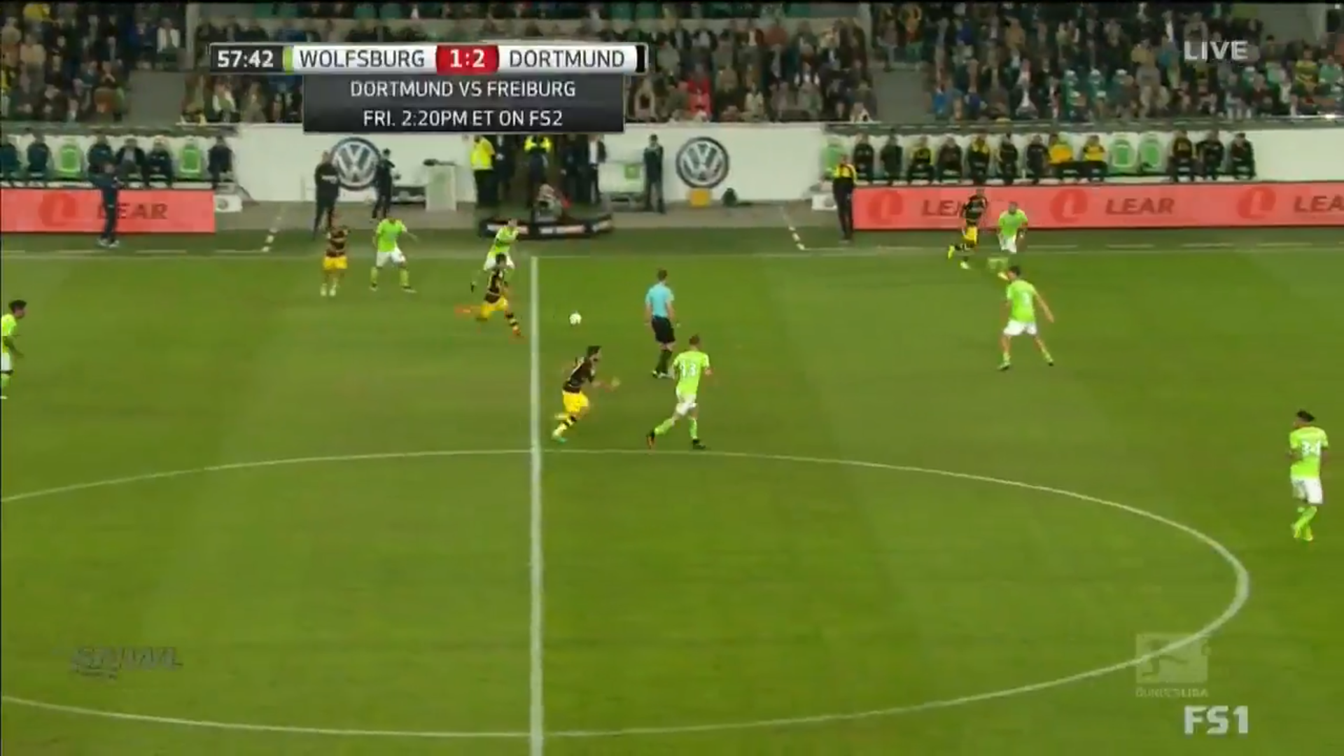 Götze plays to Guerreiro, while Castro is on the move