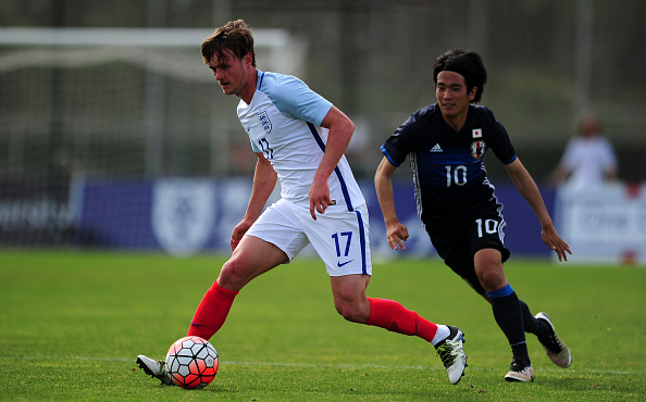 TOULON, FRANCE - MAY 27: John Swift of England is tackled by Shinya Yajima of Japan during the Toulon Tournament match between Japan and England at the Stade Leo Lagrange on May 27, 2016 in Toulon, France. (Photo by Harry Trump/Getty Images)